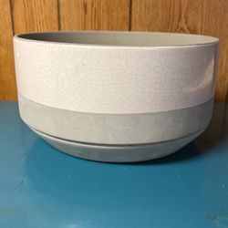 10.5” Ceramic Planter w/ Saucer