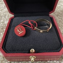 NEW Authentic Cartier LOVE WEDDING BAND, 1 DIAMOND