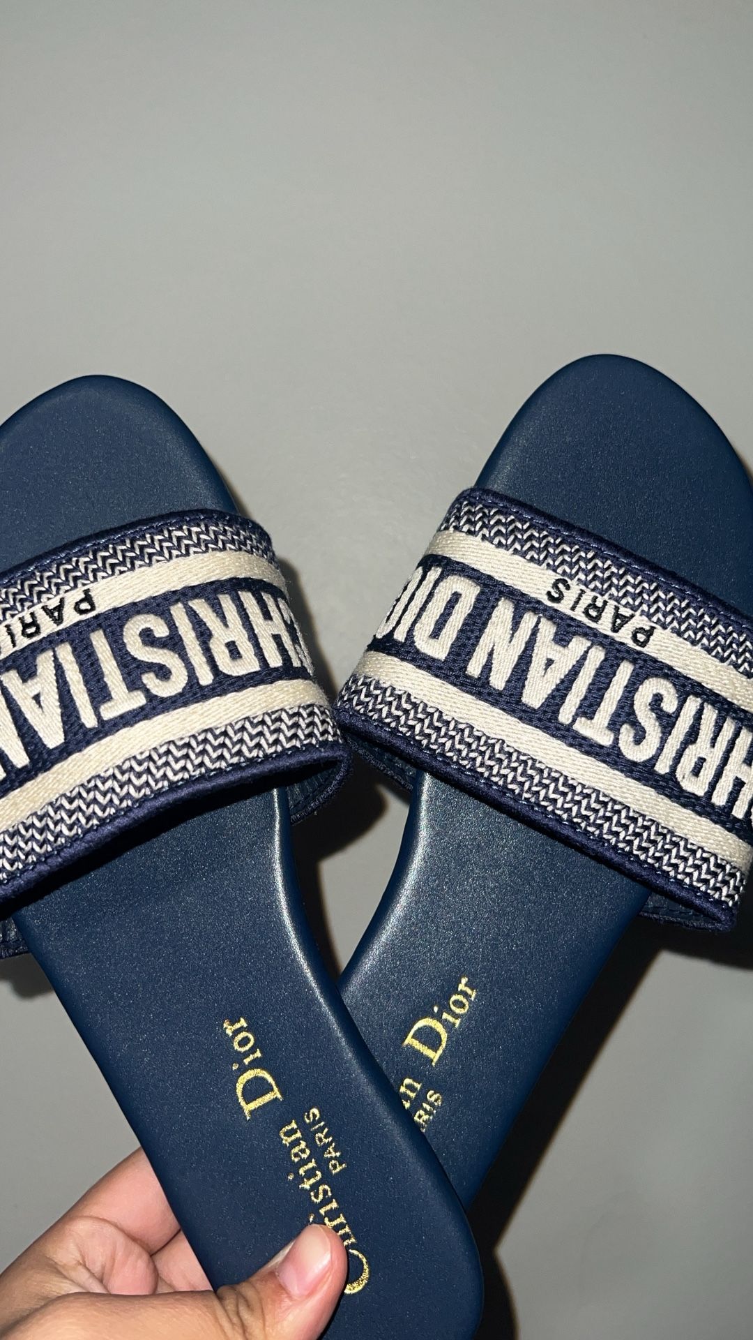 Blue dior sandals