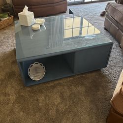 Large Blue Coffee Table with storage