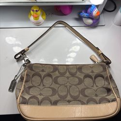 Vintage Coach signature small hobo