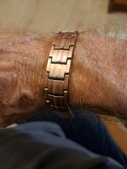 Pure  copper bracelet 8  1/4 in. Long