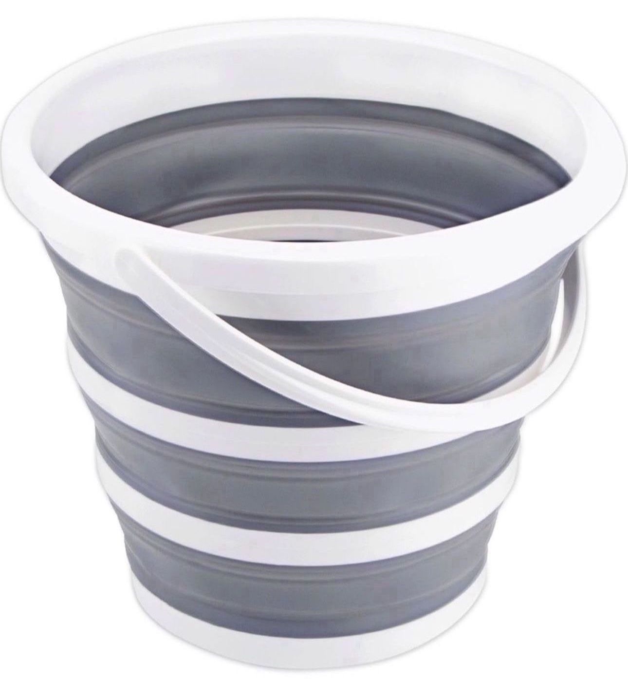 Collapsible Bucket 10L 2.6 Gallon Cleaning Bucket Mop Bucket Folding Foldable Portable Small Plastic Water Supplies for Outdoor Garden Camping Fishing