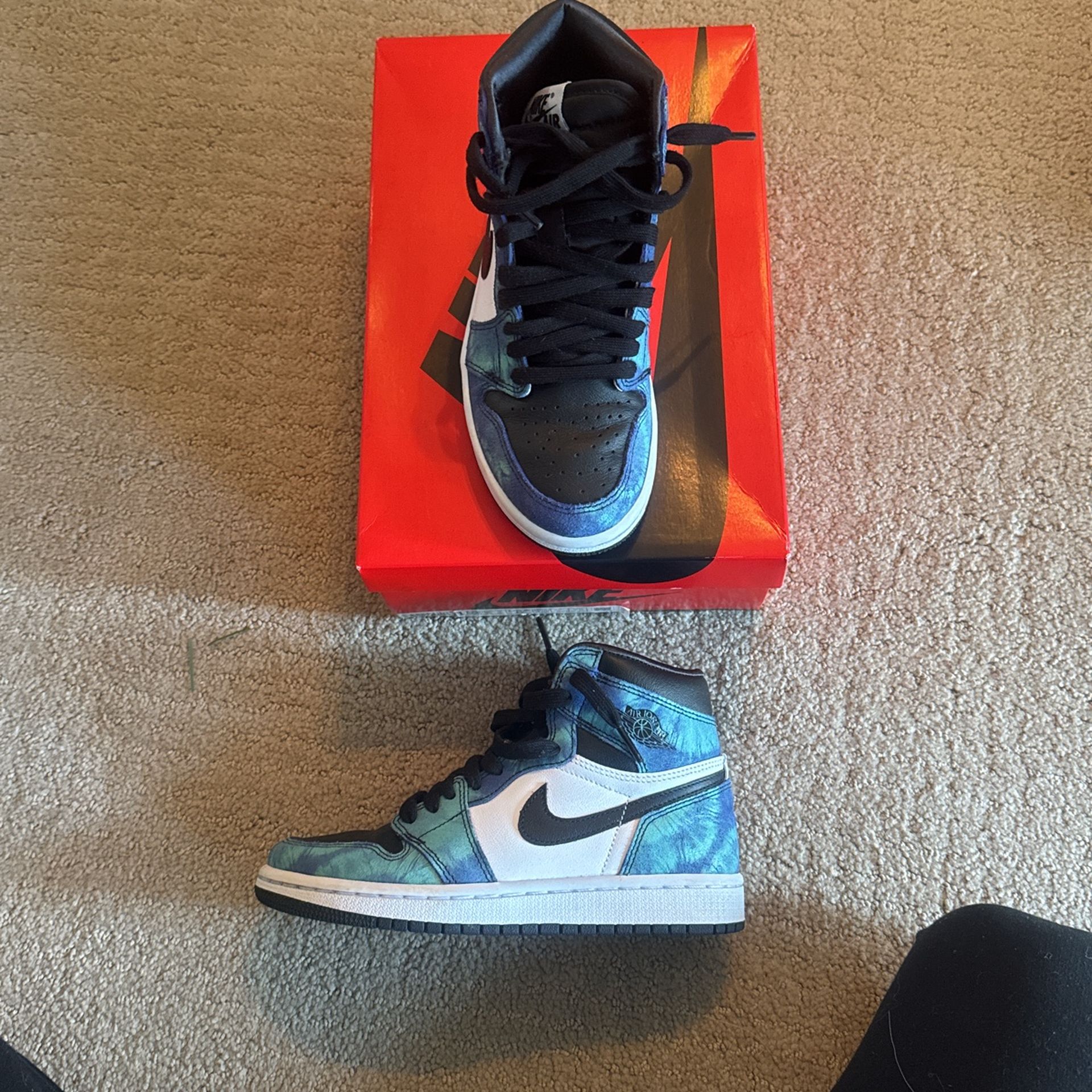 Nike Jordan Retro 1 Tye Dye Size 5 Womens Worn 1x