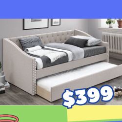 Brand New In Box Day Bed W/ Slats   + Trundle  And 2 Mattresses. Pick Up  In Long Beach