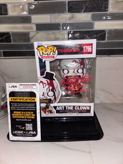 Art the clown signed Funko Pop Terrifier