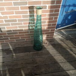 VIDRIOS San Miguel Vase Bottle Decanter Hand Blown Glass Spain
