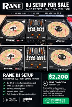 Rane 72 Mixer & 2 Rane 12 turntables