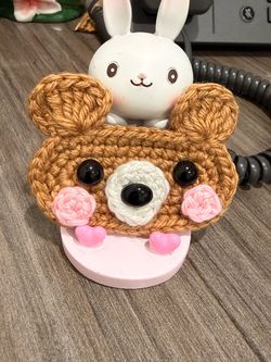 Handmade Crochet Bear Hairclip