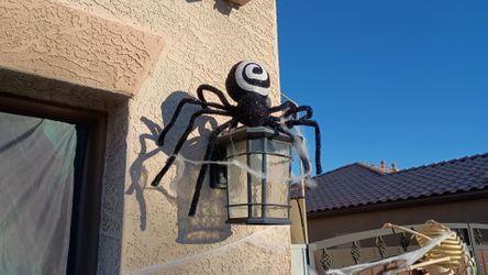 2 Large Glitter Halloween Spider Decoration