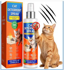 Cat Deterrent Spray, Cat Repellent Indoor and Outdoor, Cat Deterrent for Furniture Protection, Pee Spraying, Excessive Chewing & Scratching Everywhere