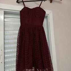 Short Burgundy Party Dress