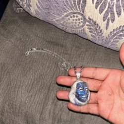 sliver cain don't fade with pendant Moissanite Diamonds