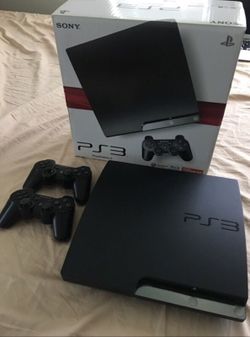 Sony PS3 Slim mint condition 2 remotes