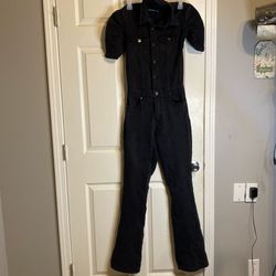 Black Denim Jumpsuit 
