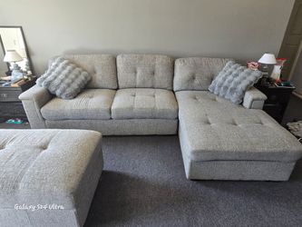 Grey L sofa