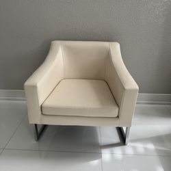 Modern Cream Accent Chair  (30x28x30)