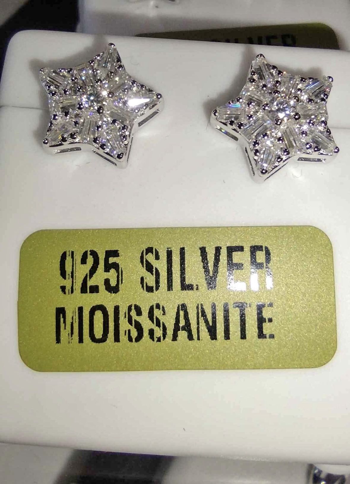 Silver Moissanite Earrings