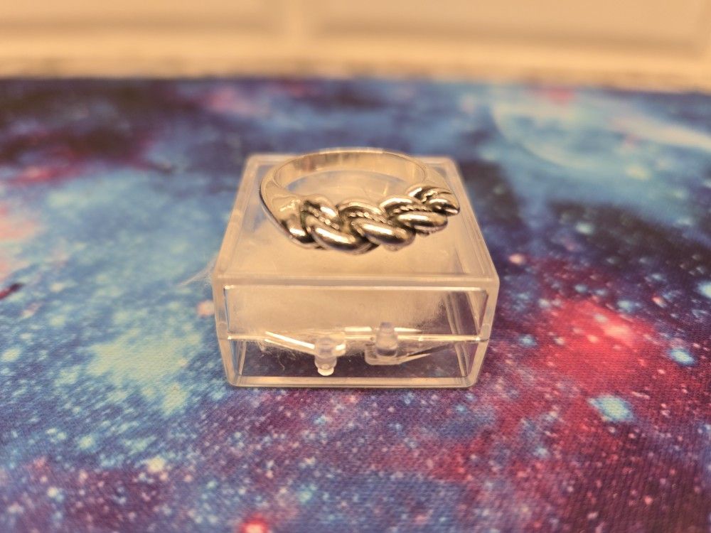 Sterling Silver Braided Ring Size 6-6.5