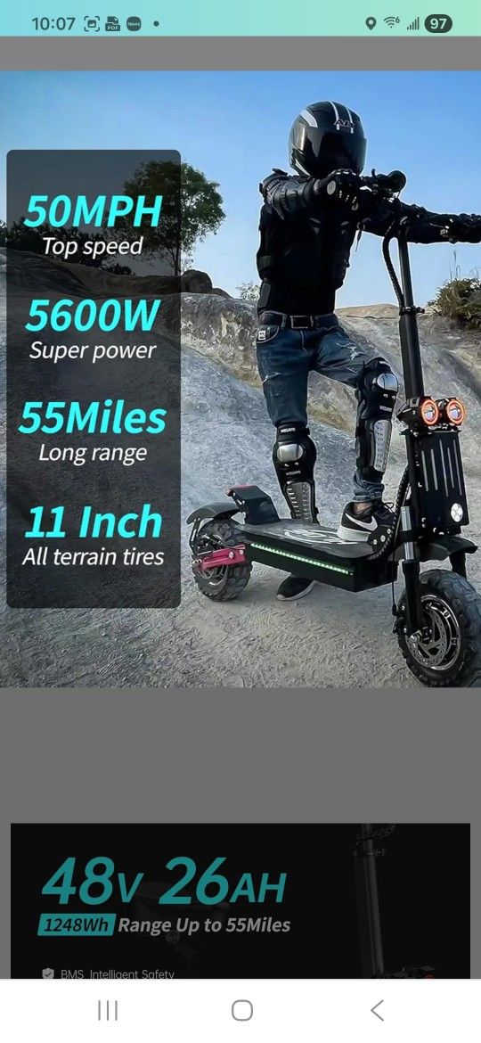 Electric Scooter... 11inch Tire