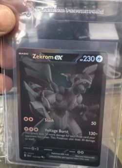 Pokémon cards.  Zekrom ex and Reshiram Ex