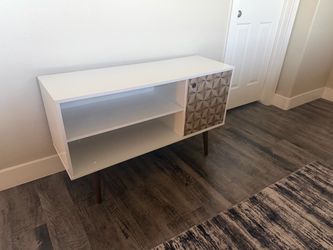 Manhattan Comfort Liberty Mid Mod White TV Stand Console