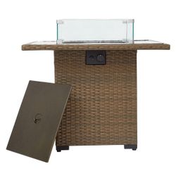 32 inch Gas Fire Pit Table, 2-in-1 Outdoor Propane Fire Table