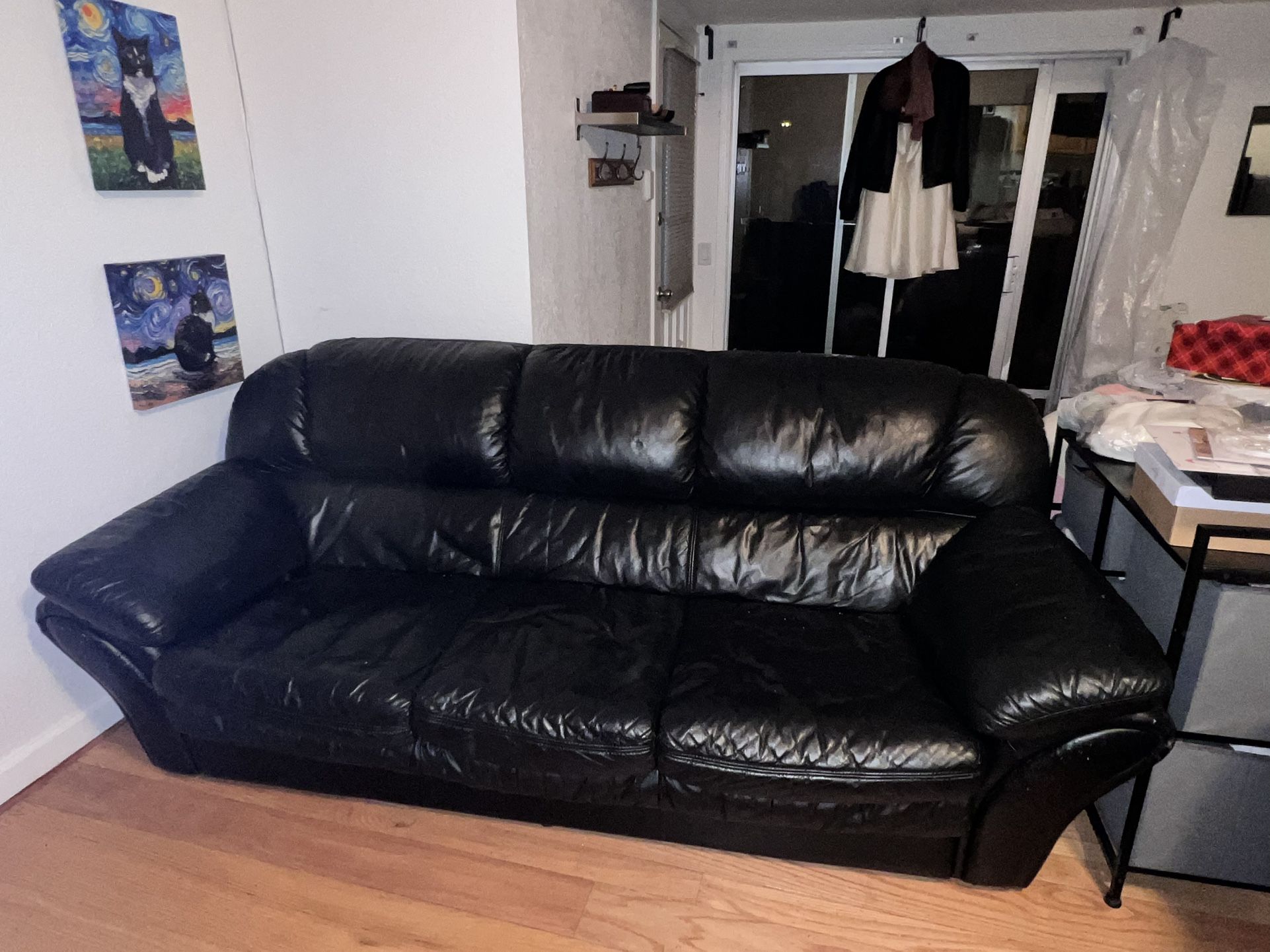 2 Piece Leather Sofa Set