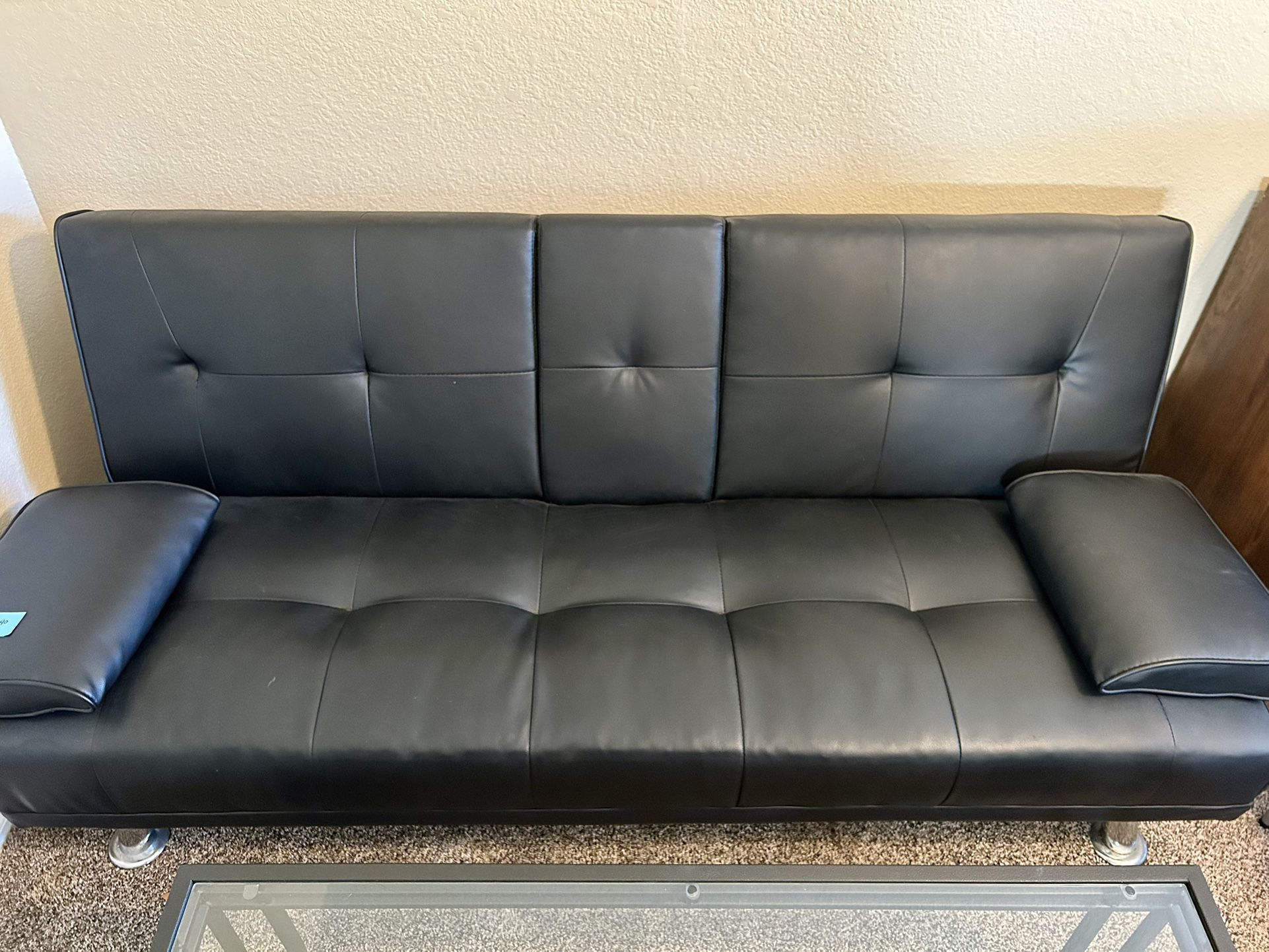 Feud Leather Futon And Chair