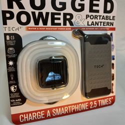 Tech2 Rugged Solar Powered Portable Lantern Flashlight