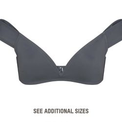 SKIMS Size 4X Sculpting Swim Off Shoulder Bikini Top ONLY Gunmetal Gray NWT