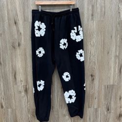 Denim Jeans Tears Sweats Chrome Pants Hearts Black White Sweatpants Medium Large M L 