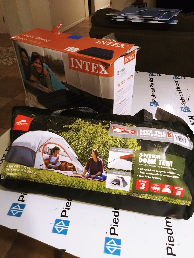 (Ozark Trail) 3 person DOME tent, Queen Classic Downy (INTEX)
