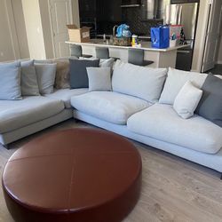 Modern Luxury Couch Sofa Sectional w/ Large Chaise 