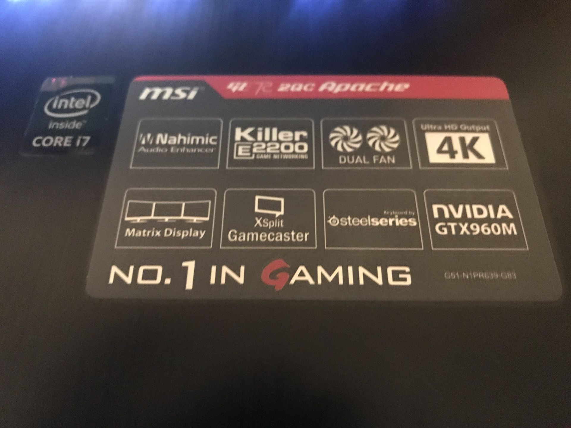 MSI gaming laptop