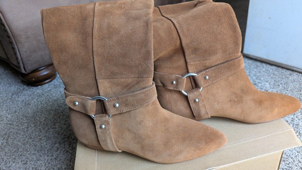 Steve Madden Krosby Chestnut Suede Size 7.5 Boots