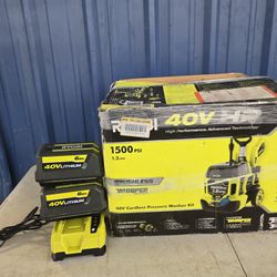 40V HP Brushless Whisper Series 2000 PSI 1.2 GPM Cold Water Electric Pressure Washer 2 Batteries And Charger 