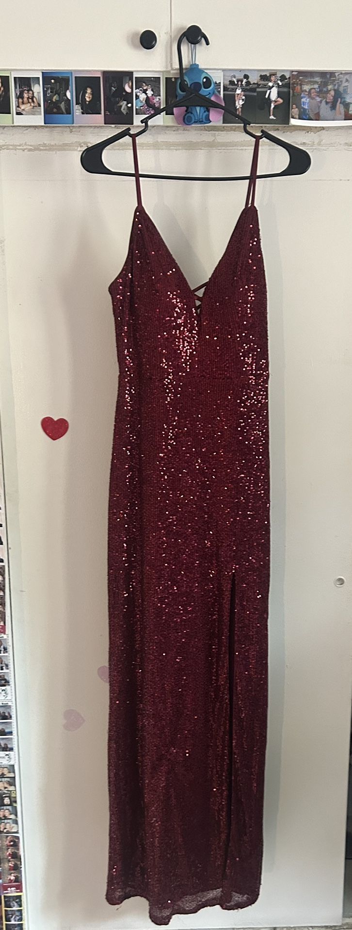 Red Sequined Dress