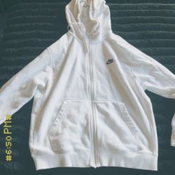 White Nike Zip Up Hoodie