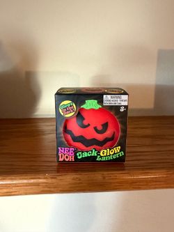 RARE NeeDoh Jack-Glow Lantern Halloween Pumpkin Squishy (NIB)