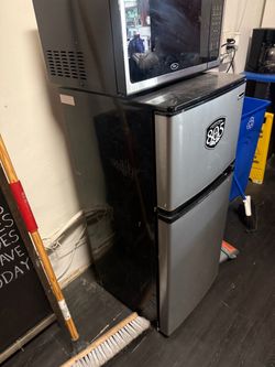 Stainless Steel Mini Fridge with Top Freezer