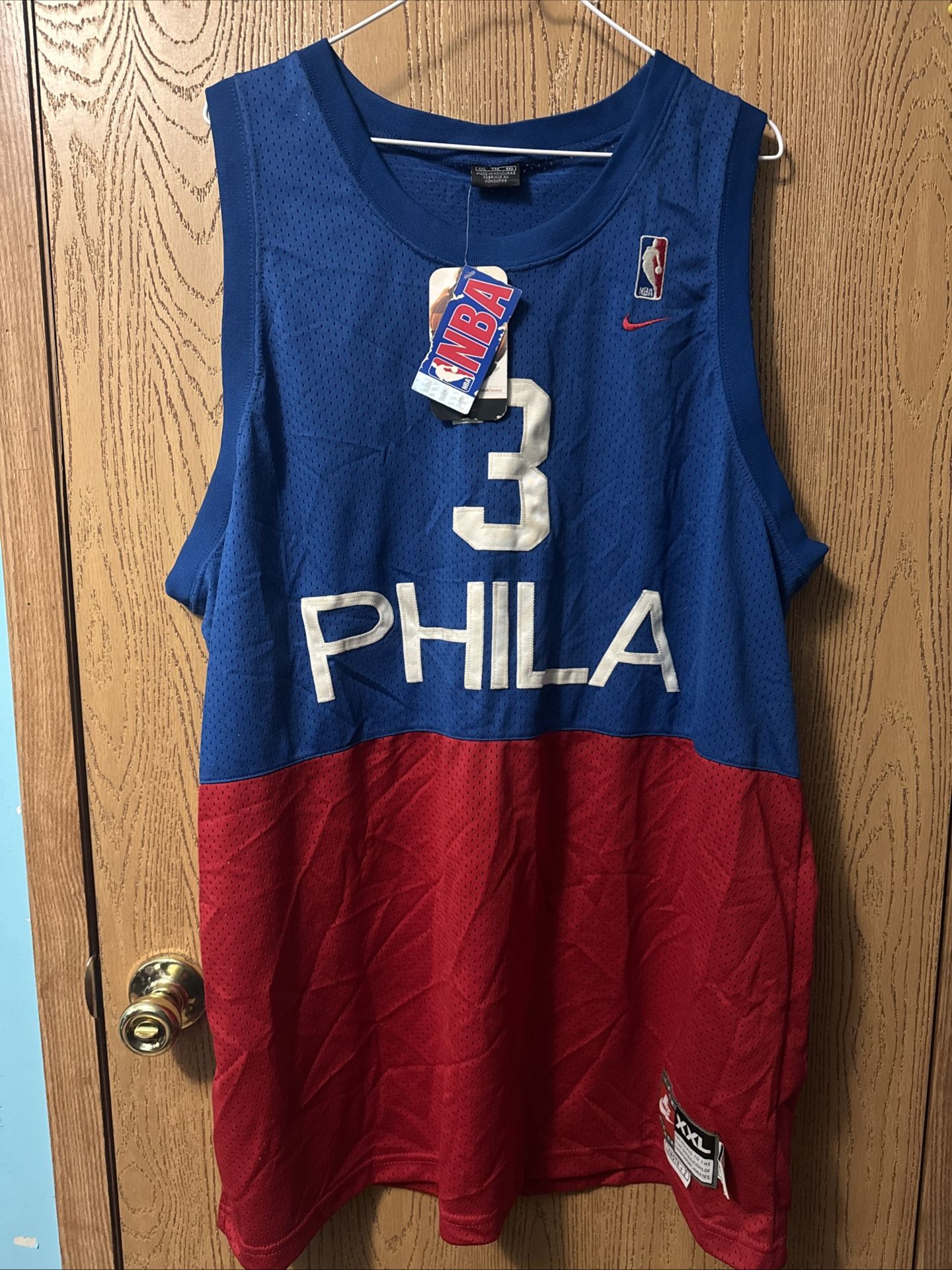 Vintage 1999 Allen Iverson 76ers Nike Rewind Throwback Jersey Size XXL