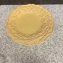 yellow ceramic plates