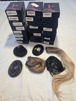 Laavoo 100% human hair extensions — ~30 pieces