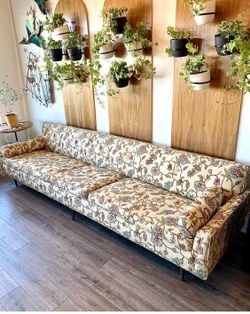 Statement piece! 9-foot midcentury sofa.