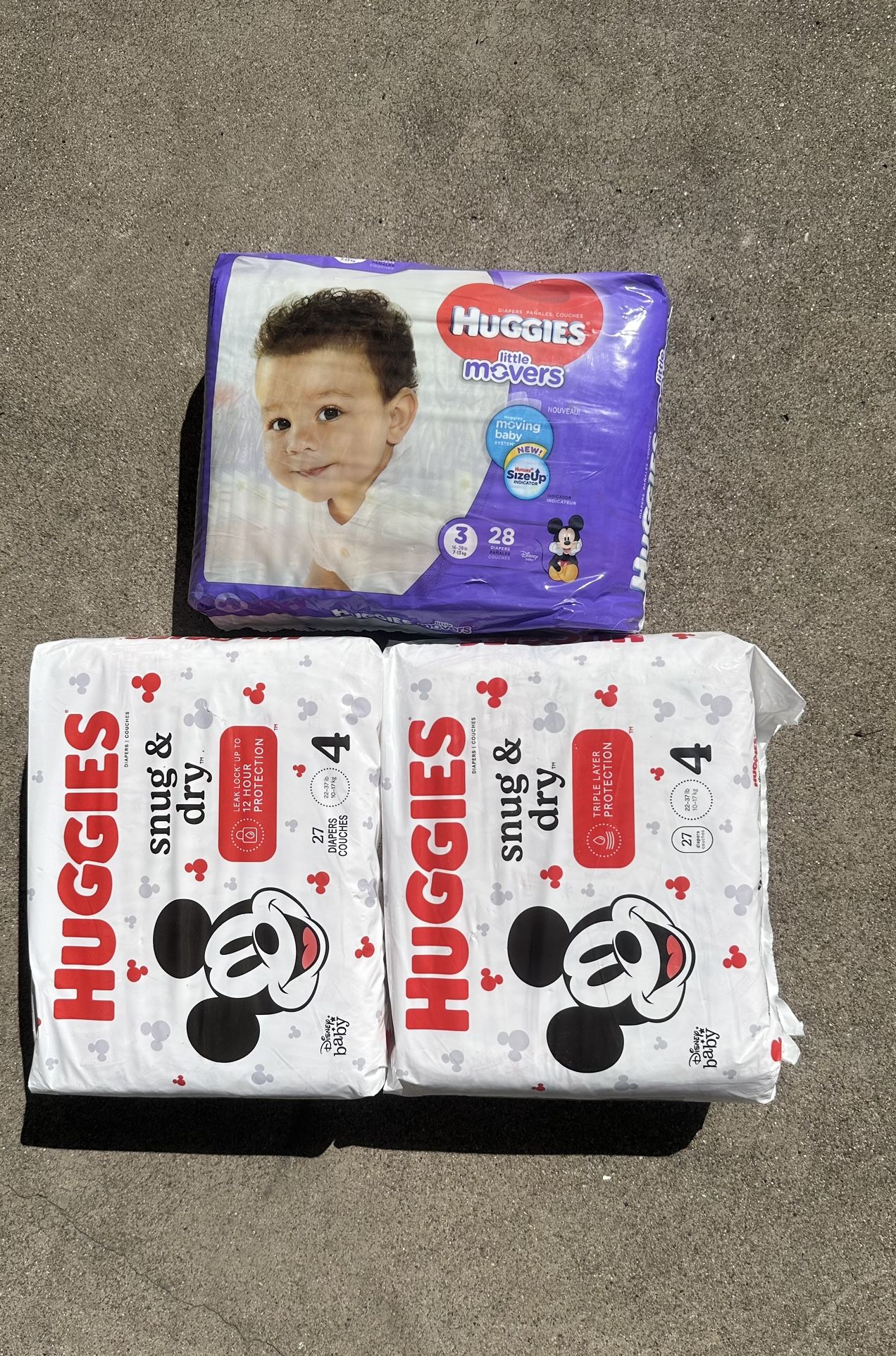 Huggies Size 3 & 4 Diapers