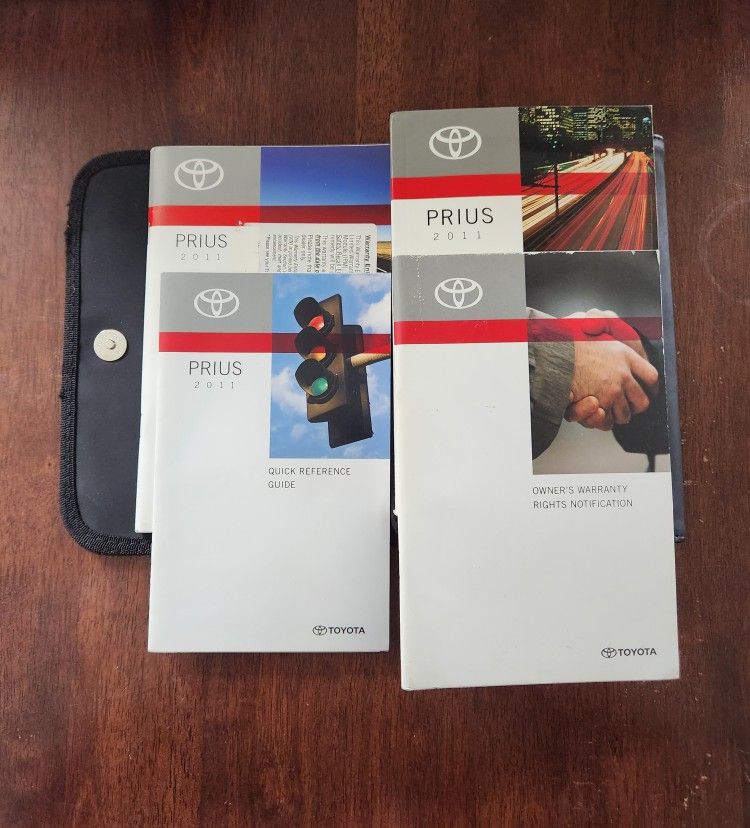 2011 Toyota prius owners manual and other booklets