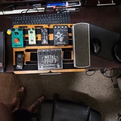 Pedal Board And Pedals 