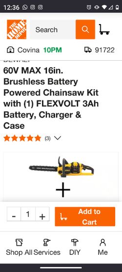 DeWalt 16 Inch Chainsaw Kit