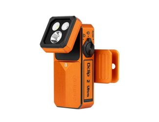 Oclip 2 Ultra Clip Flashlight 1 UV Floodlight, Red & Spotlight ORANGE